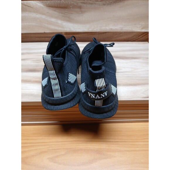VNANV Black Slip On Designer Fashion Lace Running Shoes Sneakers Size 14 - Picture 6 of 15